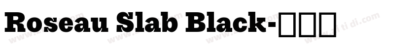 Roseau Slab Black字体转换 Roseau Slab Black字体转换